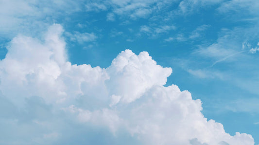 white clouds and blue sky