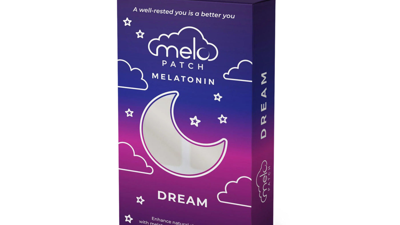 An individual box of MELO Patch in Dream Edition on a white background.