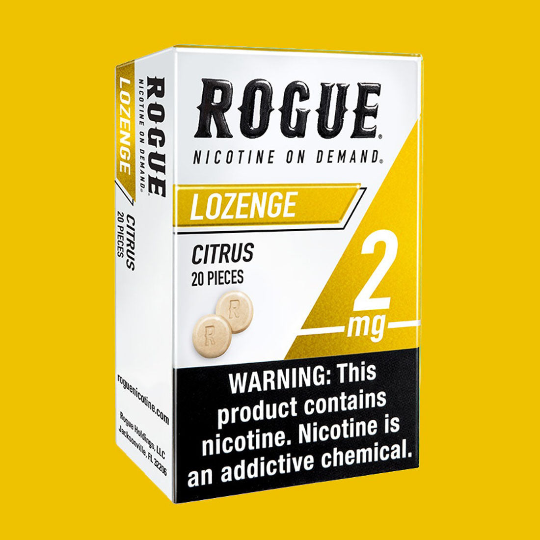 Rogue nicotine lozenges in Citrus flavor