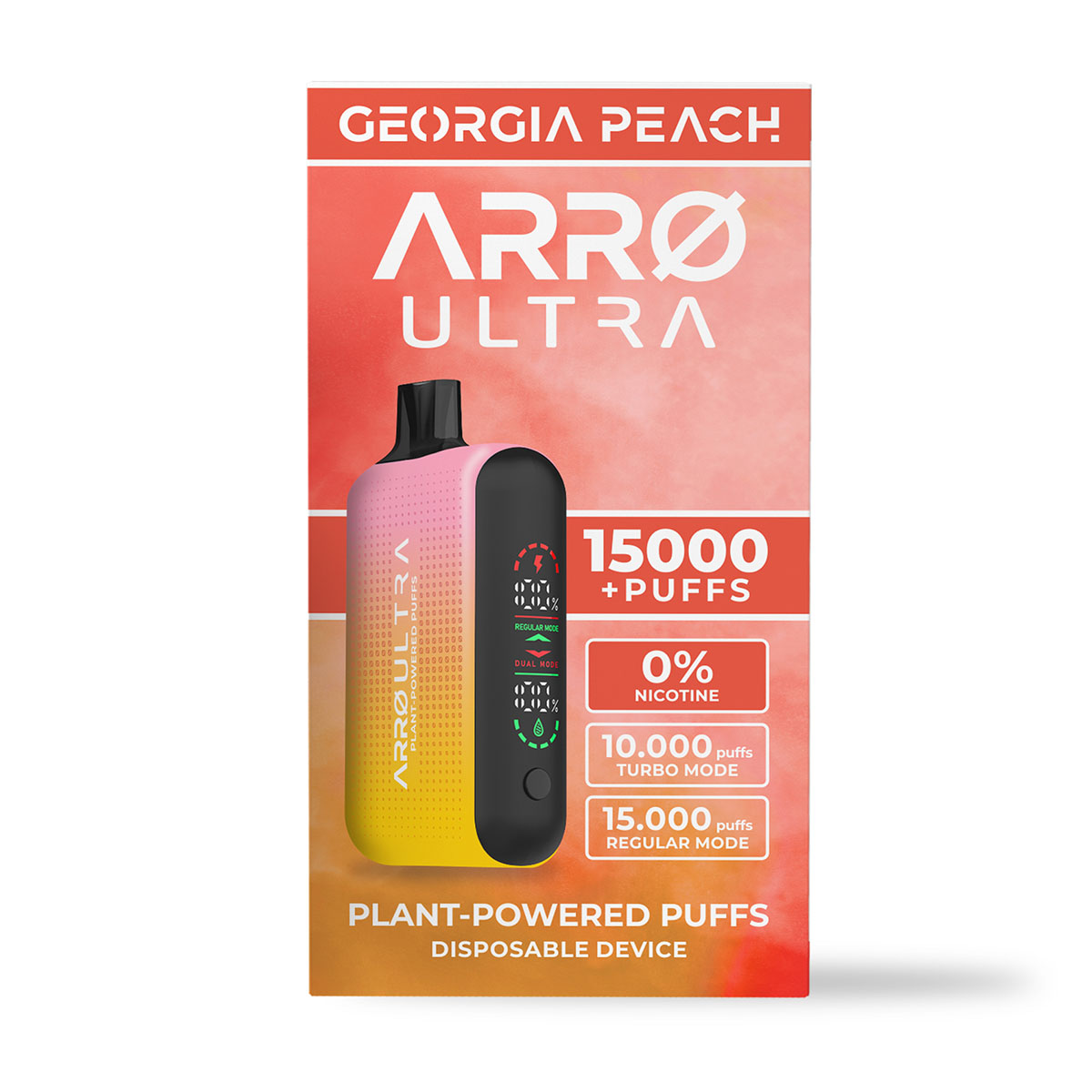 box packaging of ARRØ Ultra in Georgia Peach flavor