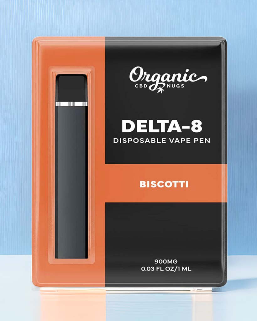 Oganic CBD Nugs disposable vape packaging