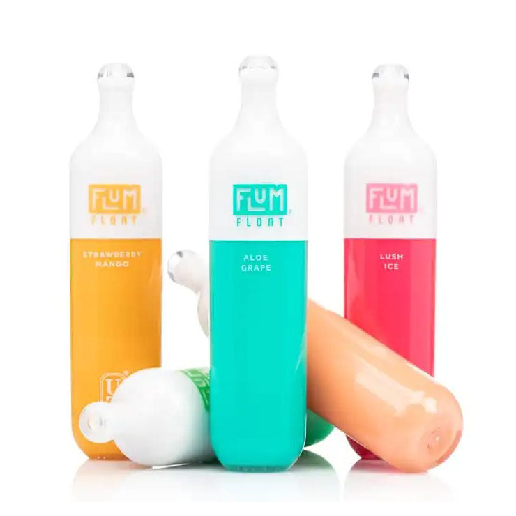 five Flum Float disposable vape in different flavors