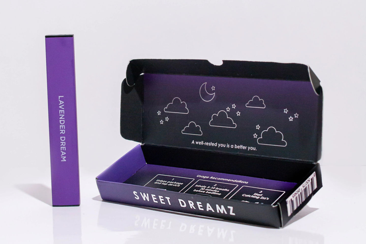 single box packaging of MELO Air in Lavender Dream flavor