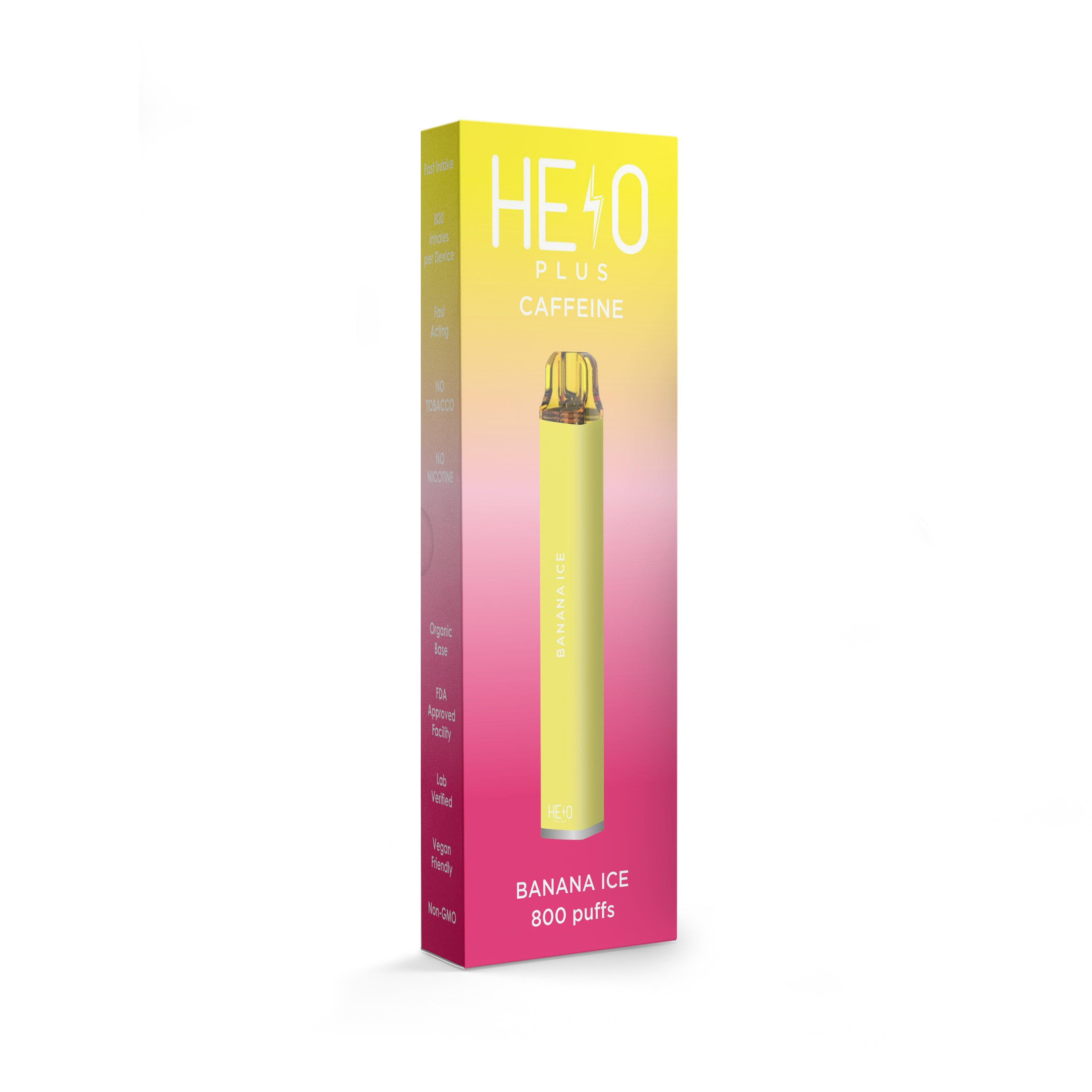 HELO Plus Caffeine Vape | Banana Ice Flavor | Single Use
