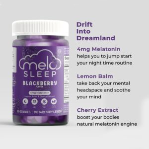 MELO Sleep Gummies - Blackberry (60CT Bottle) - Image 5