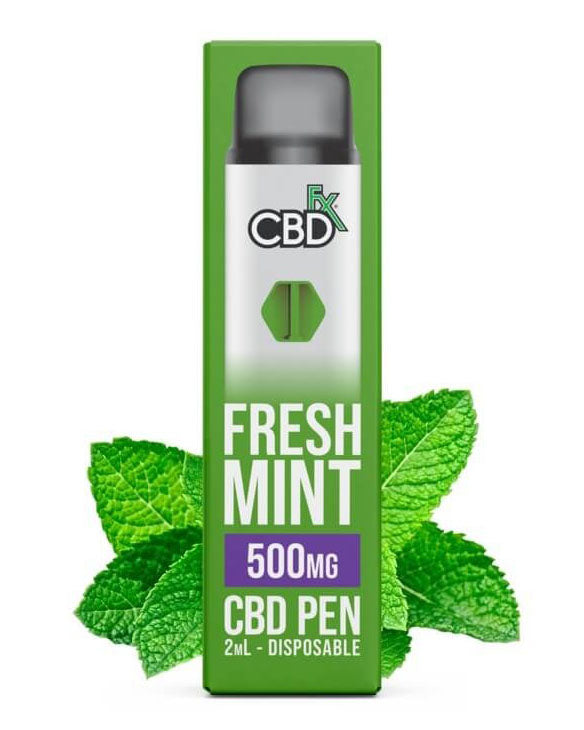 CBDfx vape pen in Fresh Mint flavor