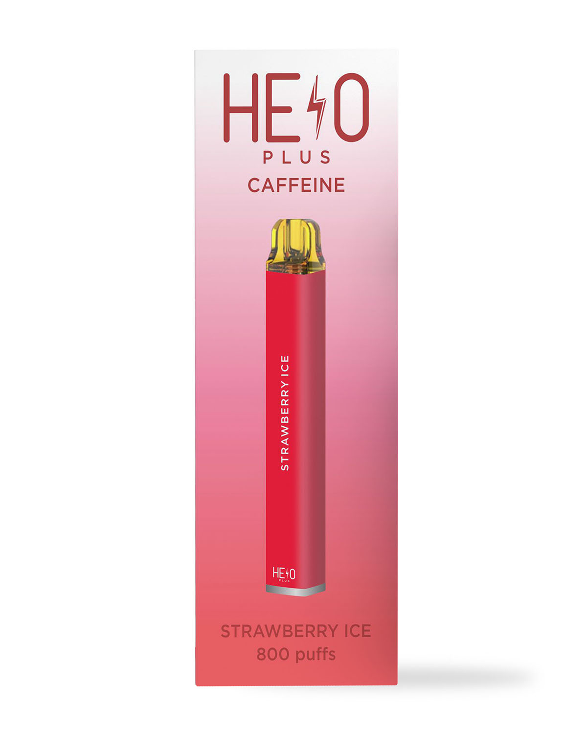 A single box of HELO Plus in Strawberry Ice flavor