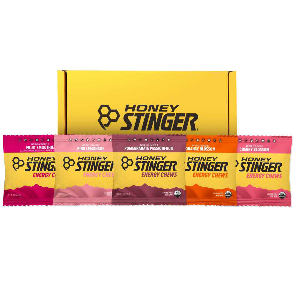 five packages of Honey Stinger Energy Chews