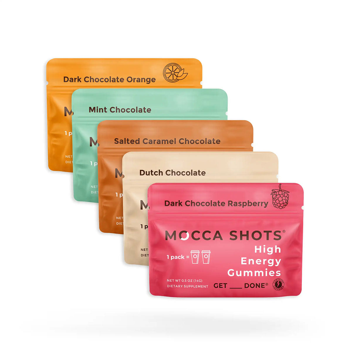 five packages of Seattle Gummy Company energy companies