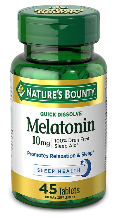 Nature's Bounty Melatonin - 100% Drug Free Sleep Aid Dietary Supplement
