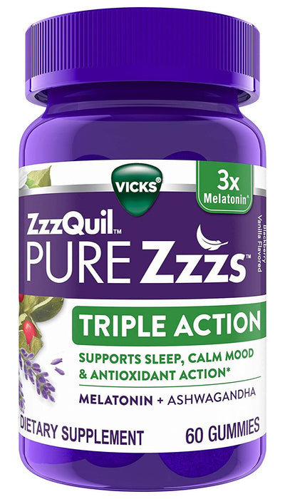 ZzzQuil PURE Zzzs - Triple Action Melatonin Gummies