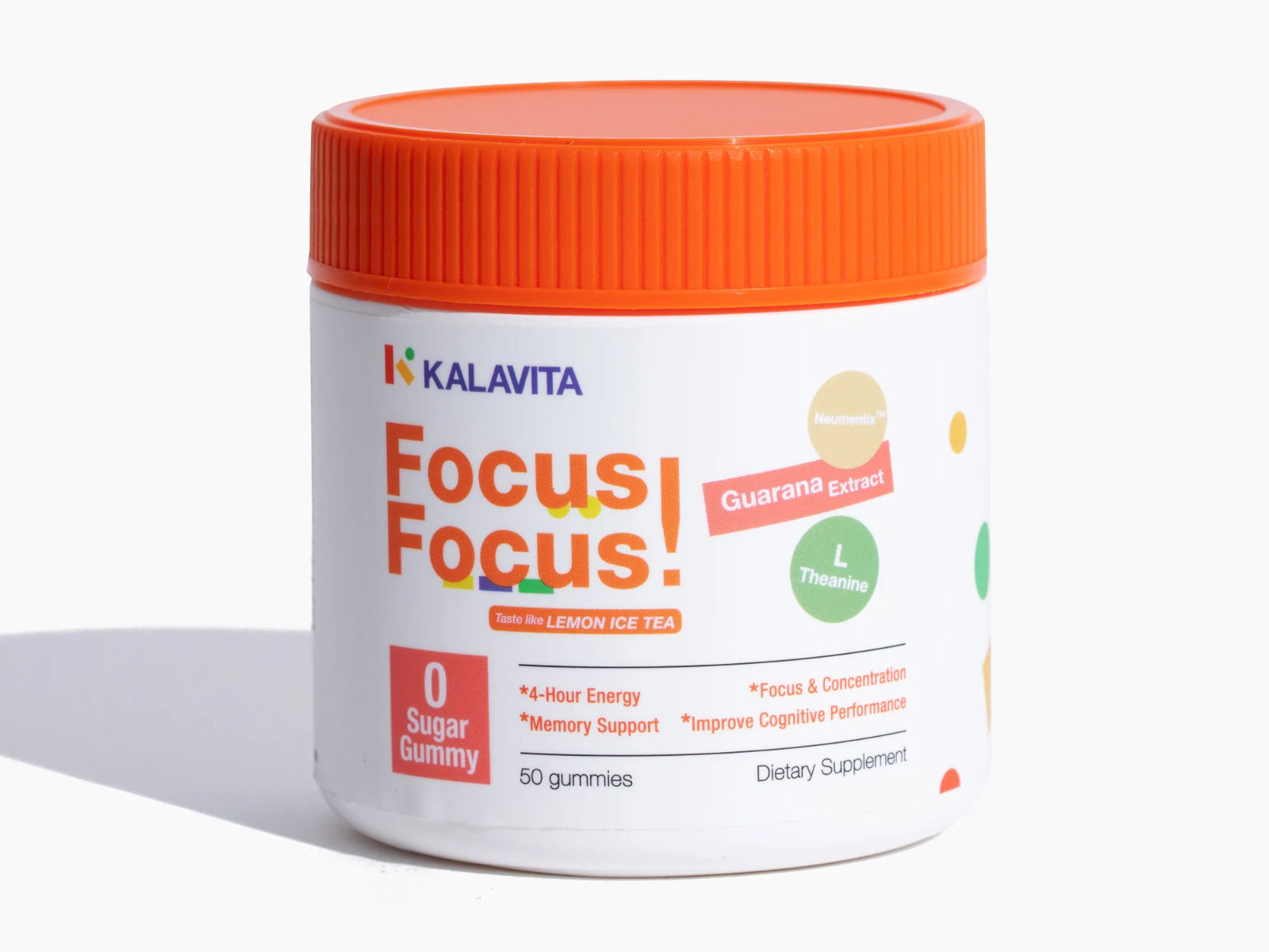 A jar of KalaVita Focus Focus! Gummy containing 50 gummies.