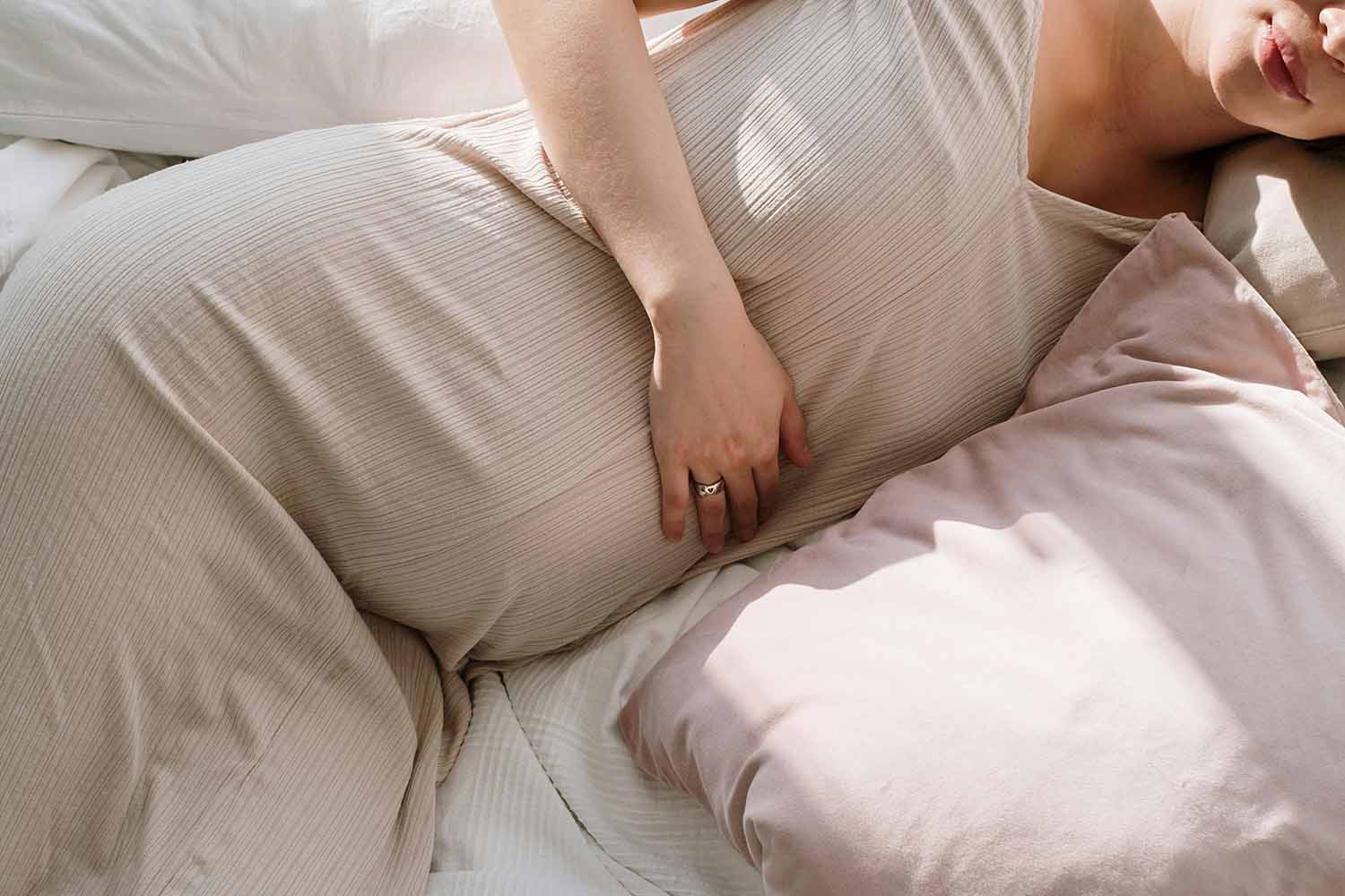 Pregnant woman sleeping