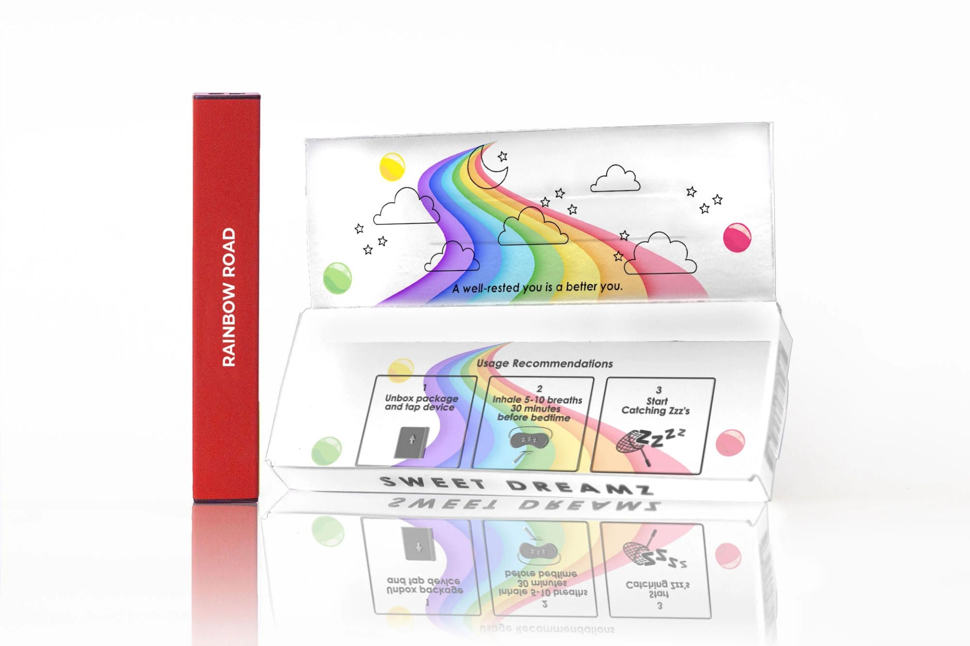 MELO Air melatonin diffuser in rainbow road flavor