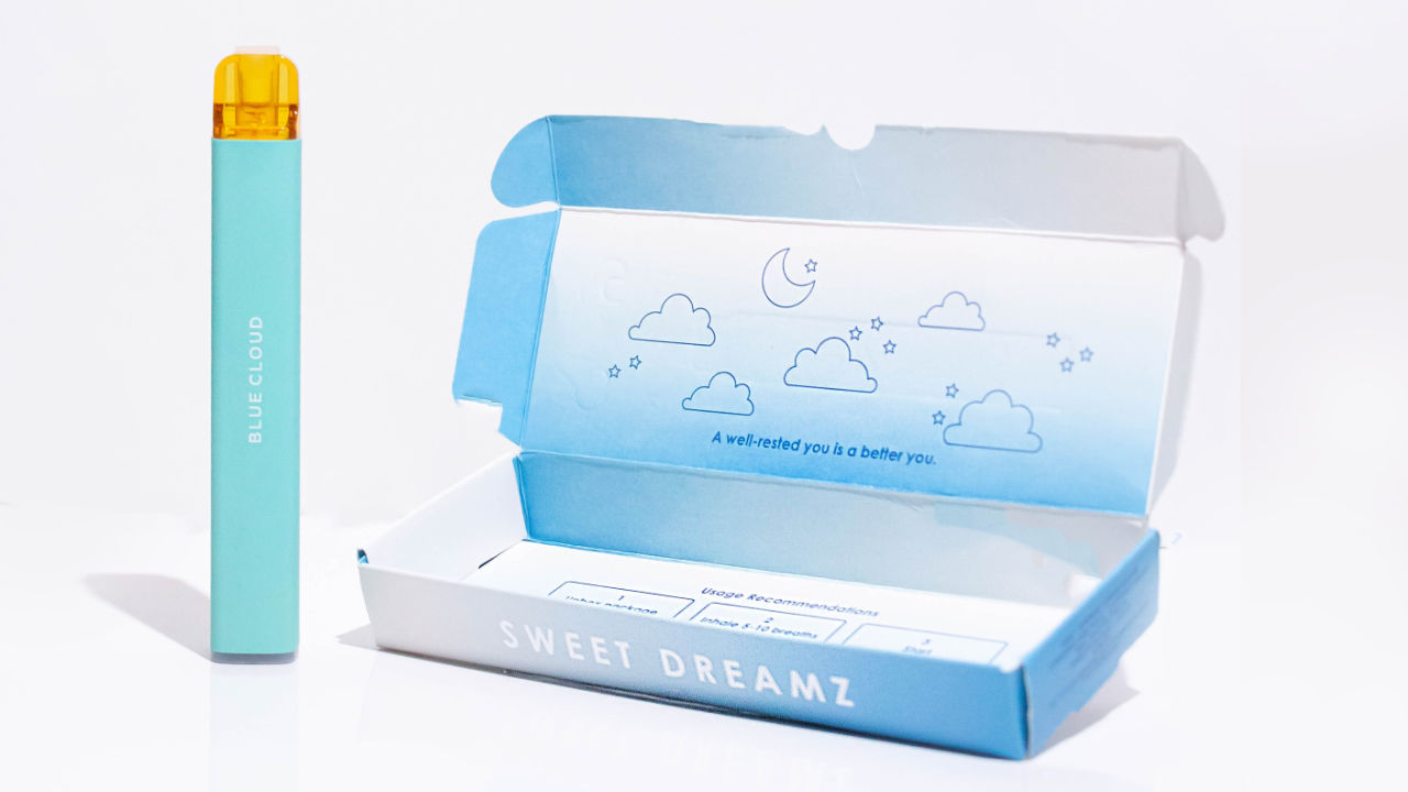 single box of MELO Plus Melatonin Vape in Blue Cloud flavor