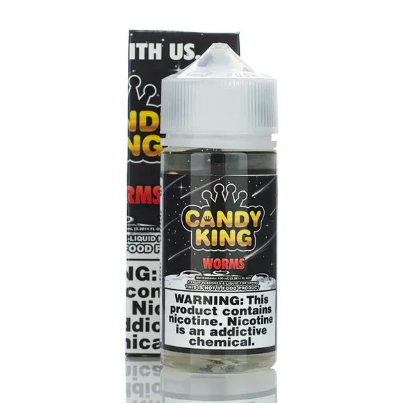 box and bottle of Candy King vape juice
