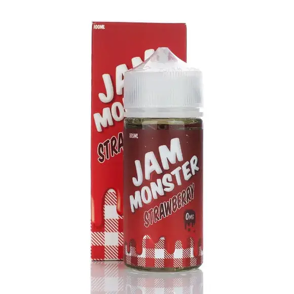 Jam Monster box and bottle of vape juice