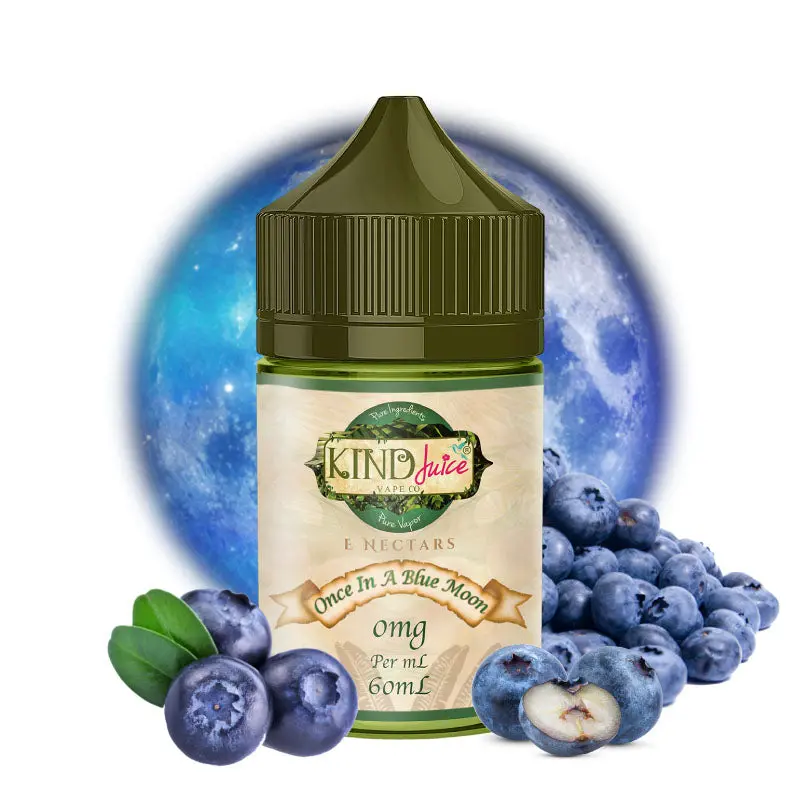 bottle of Kind Juice vape juice with blueberries