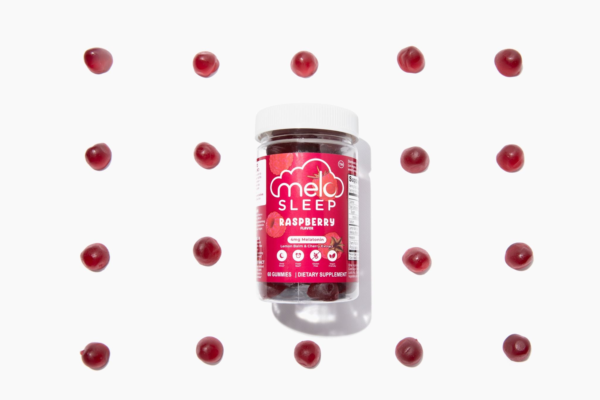 MELO Sleep Gummies - Raspberry (60CT Bottle) - Image 3