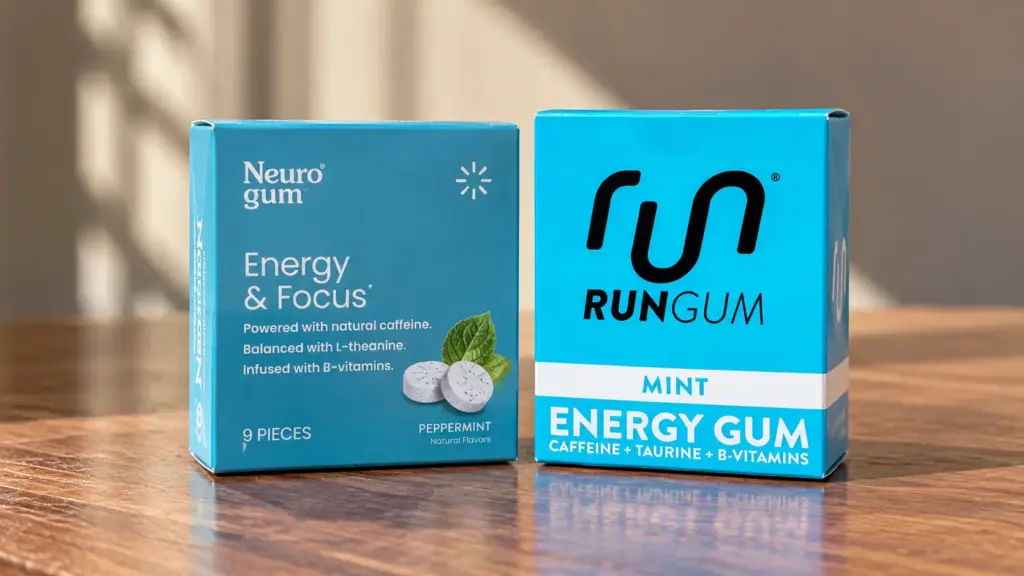 Neuro Gum vs Run Gum: Caffeine, Ingredients, and Cost